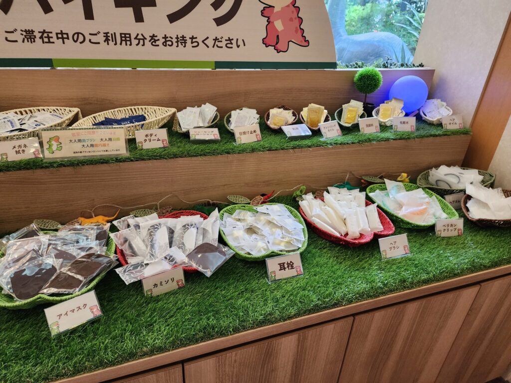 アメニティはバイキング形式で選び放題
