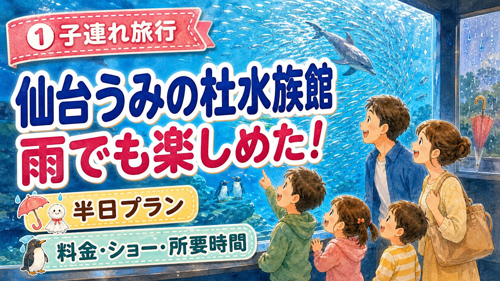 仙台うみの杜水族館を子連れで満喫！雨でも楽しめた半日プラン